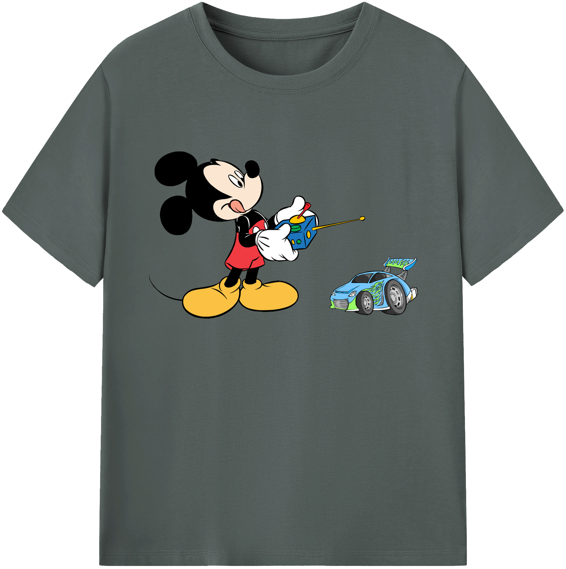 ミッキーマウス Mickey Mouse 綿100％ メンズ半袖Tシャツ｜肌触りやわらか＆通気性